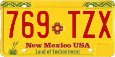 NM license plate 769TZX