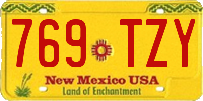 NM license plate 769TZY