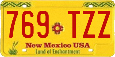 NM license plate 769TZZ