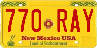 NM license plate 770RAY