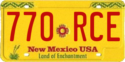 NM license plate 770RCE