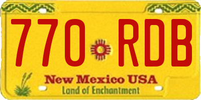 NM license plate 770RDB