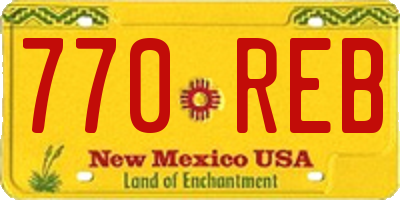 NM license plate 770REB