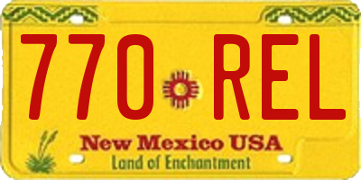 NM license plate 770REL