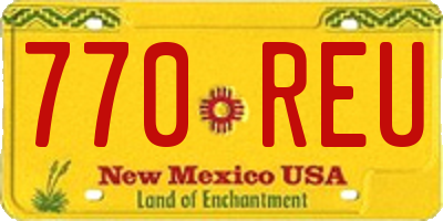 NM license plate 770REU