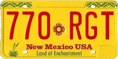 NM license plate 770RGT