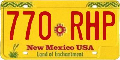 NM license plate 770RHP