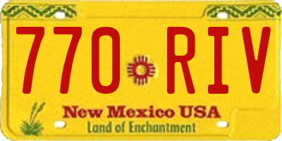 NM license plate 770RIV