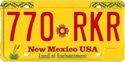 NM license plate 770RKR