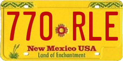 NM license plate 770RLE
