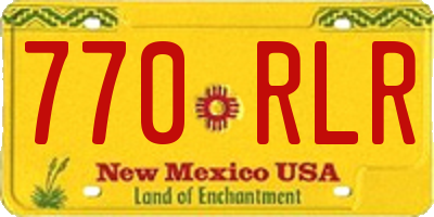 NM license plate 770RLR