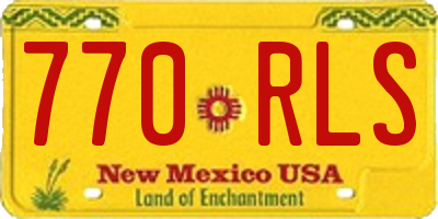 NM license plate 770RLS