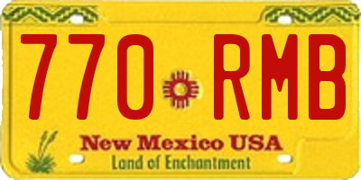 NM license plate 770RMB