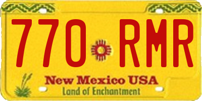 NM license plate 770RMR