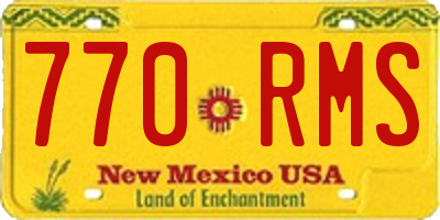 NM license plate 770RMS