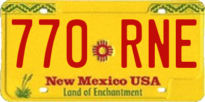 NM license plate 770RNE