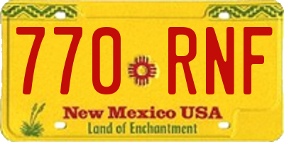 NM license plate 770RNF