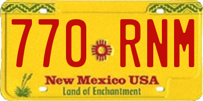 NM license plate 770RNM