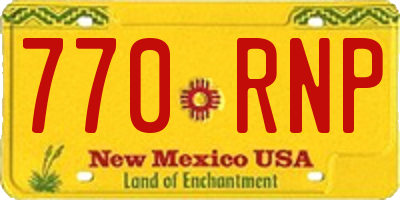 NM license plate 770RNP
