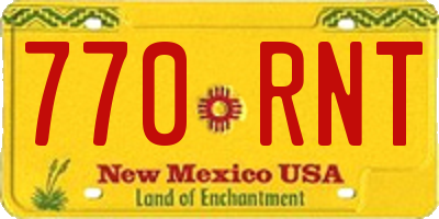 NM license plate 770RNT