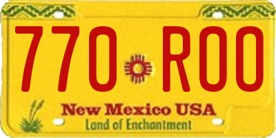 NM license plate 770ROO