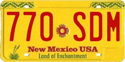 NM license plate 770SDM