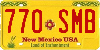 NM license plate 770SMB