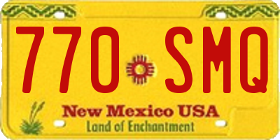 NM license plate 770SMQ