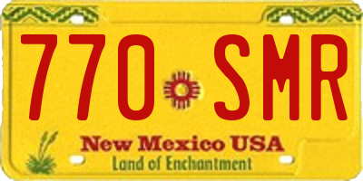 NM license plate 770SMR