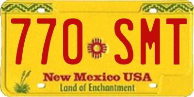 NM license plate 770SMT