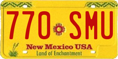 NM license plate 770SMU