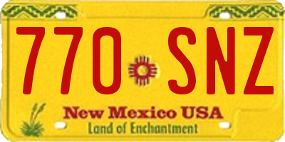 NM license plate 770SNZ