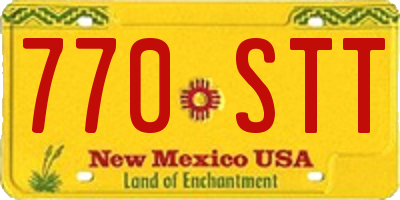 NM license plate 770STT