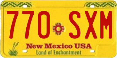NM license plate 770SXM