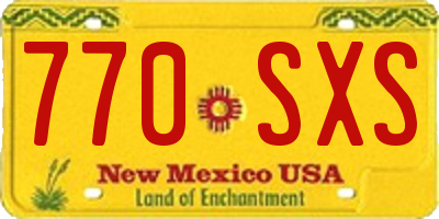 NM license plate 770SXS