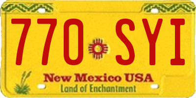 NM license plate 770SYI