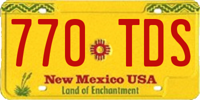 NM license plate 770TDS