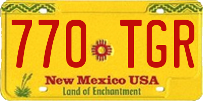 NM license plate 770TGR