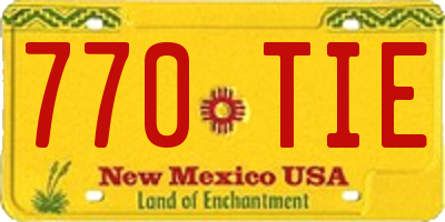 NM license plate 770TIE