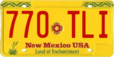 NM license plate 770TLI