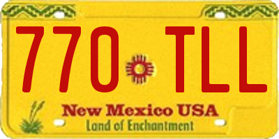 NM license plate 770TLL