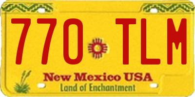 NM license plate 770TLM