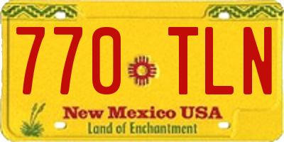 NM license plate 770TLN