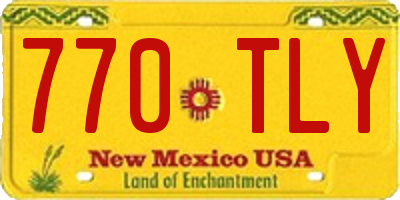 NM license plate 770TLY
