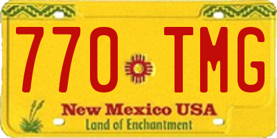 NM license plate 770TMG
