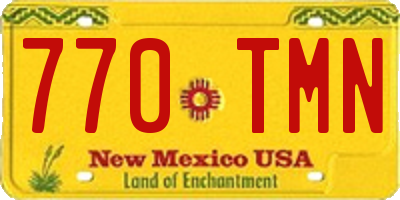 NM license plate 770TMN