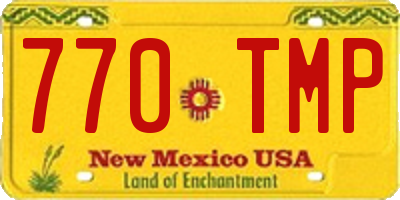 NM license plate 770TMP