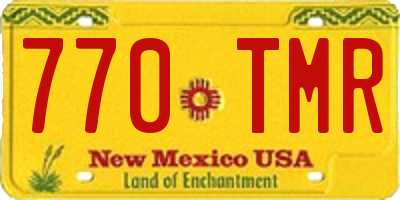 NM license plate 770TMR