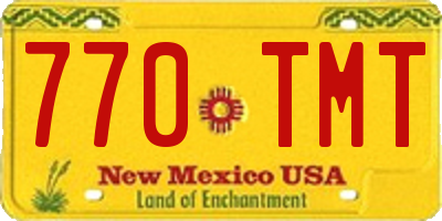 NM license plate 770TMT