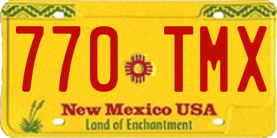 NM license plate 770TMX